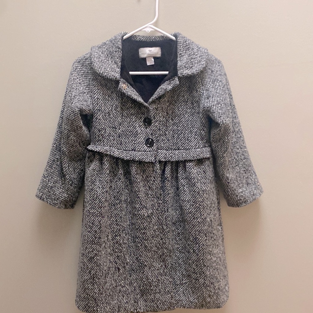 Girls Size 10 Dress Jacket. Black and white twill fully fleece lined jacket.